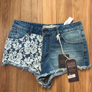 NWT Zara High Waist Denim Shorts